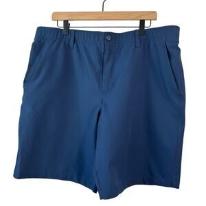 Under Armour UA Mens Shorts 40 Blue Performance Golf Grip Waist Tech Drive